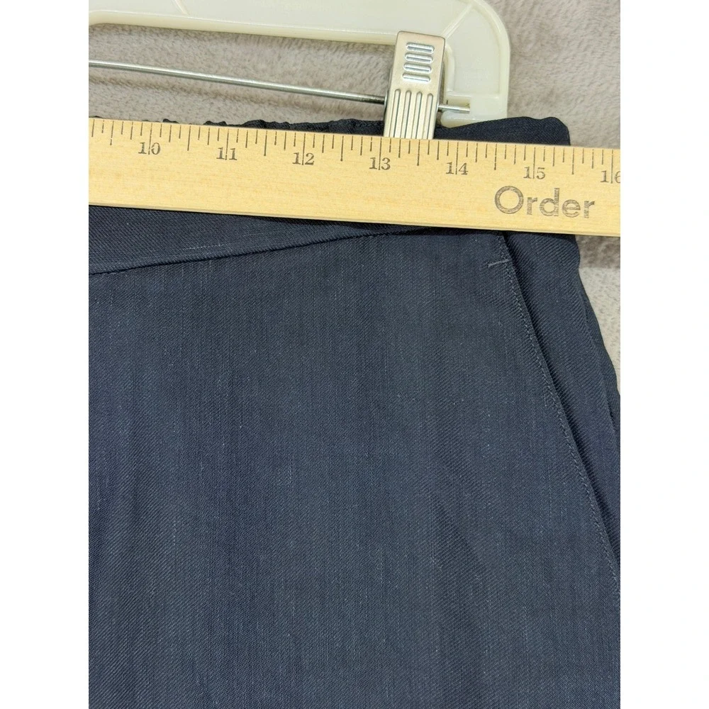 Vince Linen Pants Mens M Louie Straight Fit Navy Blue Italian Fabric EUC